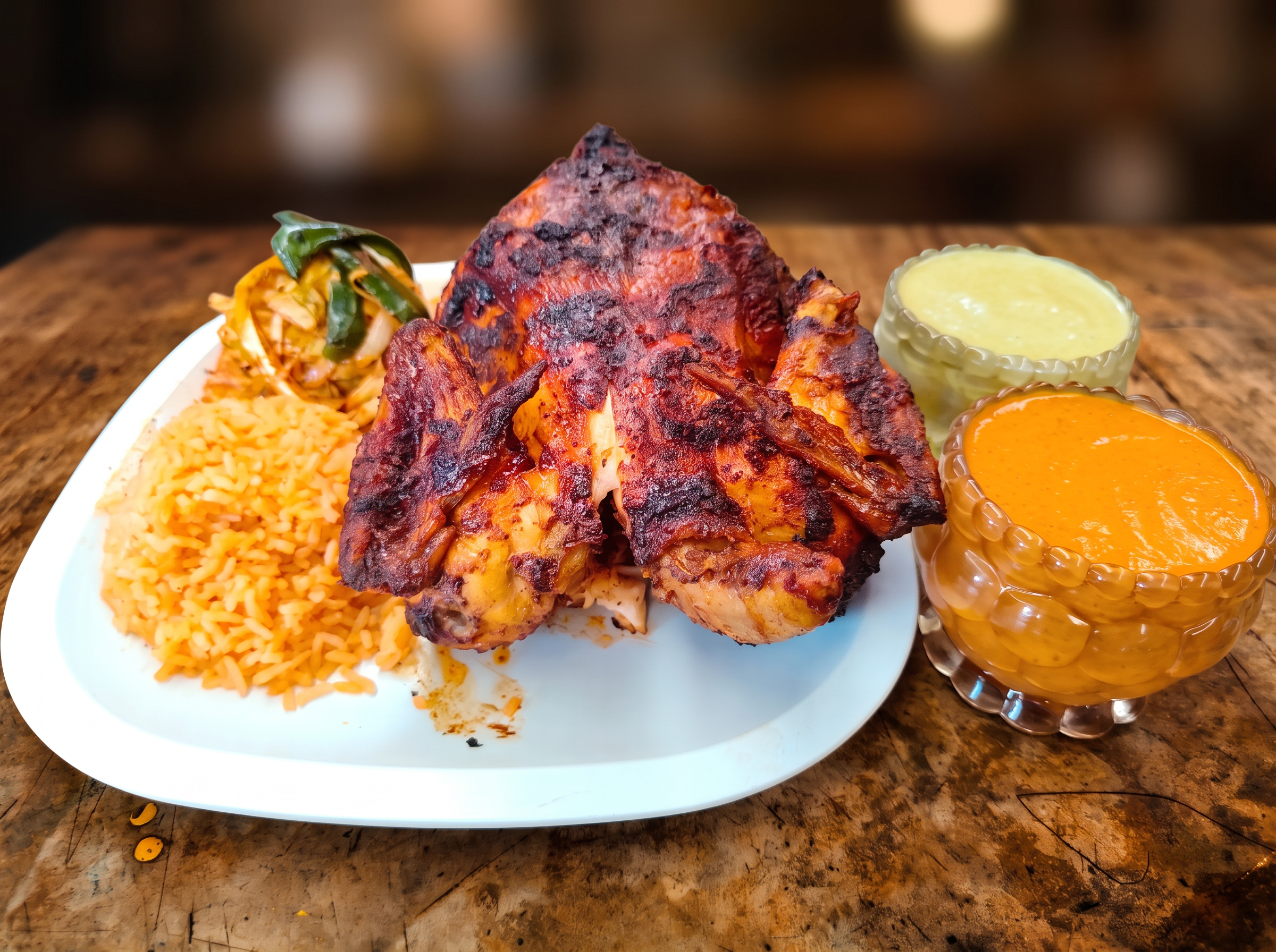 Pollo rostizado enchilado en Nochistlán