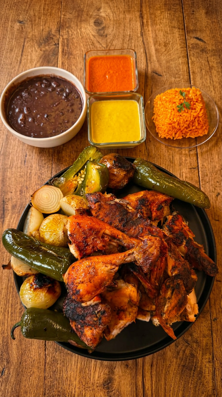 Pollo asado listo en Puerto Escondido
